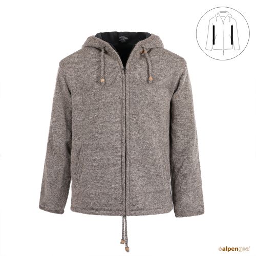Wolljacke Modell Jomax Naturbraun Vorderseite